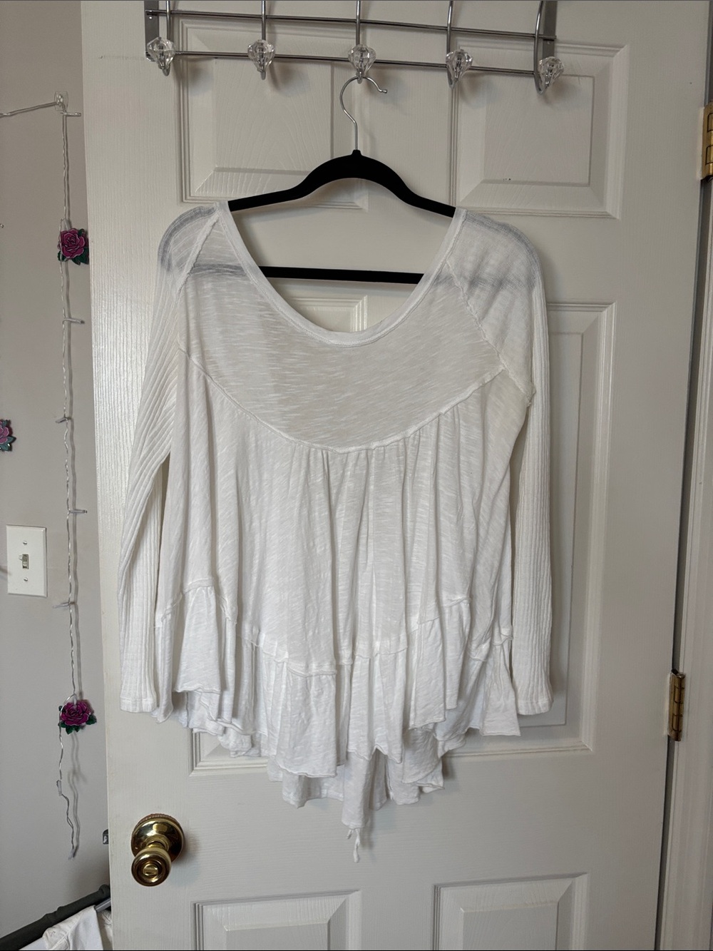 We The Free White Flowing Long-Sleeve Tunic